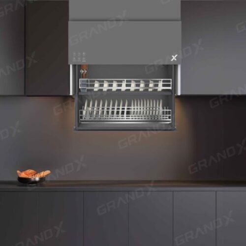 Giá bát đĩa nâng hạ điện thông minh Grandx Titanium XL.80ET - Luxury 2 anh gia bat dia nang ha dien thong minh grandx titanium xl 80et luxury