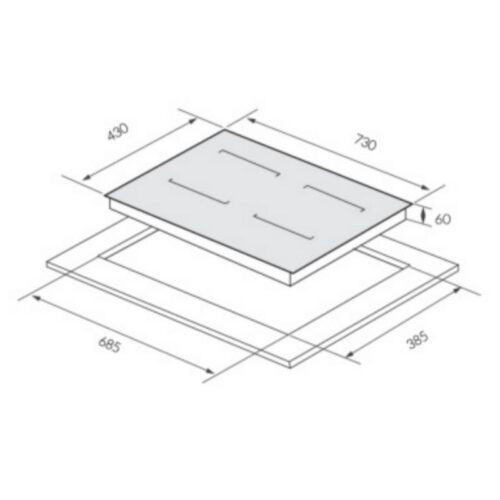 Bếp từ GrandX GX IP676SE 4 kich thuoc bep tu grandx gx ip676se