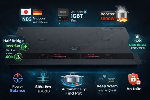 Bếp từ GrandX 2 vùng nấu GX IP879JP Serial 8