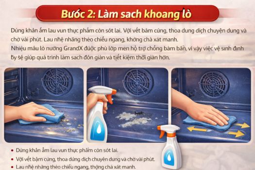 Bước 2_ Làm sạch khoang lò