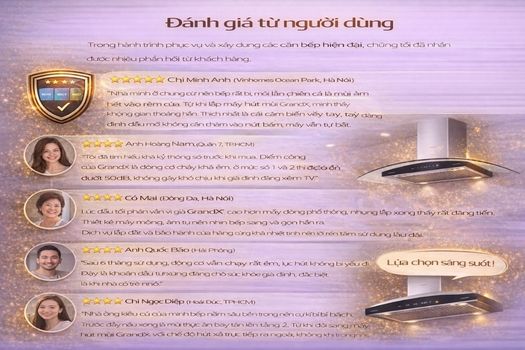 Đánh giá máy hút mùi GrandX có tốt không? 9 Đánh giá từ phía khách hàng về máy hút mùi GrandX