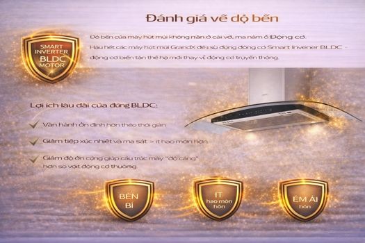 Đánh giá máy hút mùi GrandX có tốt không? 6 Đánh giá về độ bền máy hút mùi GrandX