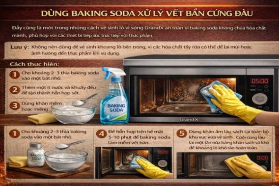 Dùng baking soda xử lý vết bẩn cứng đầu