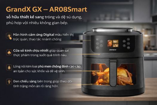 GrandX GX – AR08Smart sở hữu thiết kế sang trọng
