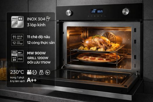 Lò vi sóng GrandX loại nào tốt ? 2 Lò nướng tích hợp lò vi sóng GrandX GX38MW6
