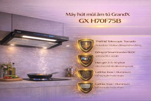 Máy hút mùi GrandX loại nào tốt? Top 5 hút mùi tốt hiện nay 4 Máy hút mùi âm tủ GrandX GX H70F75B