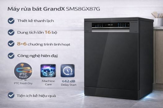 Máy rửa bát GrandX SMS8GX87G