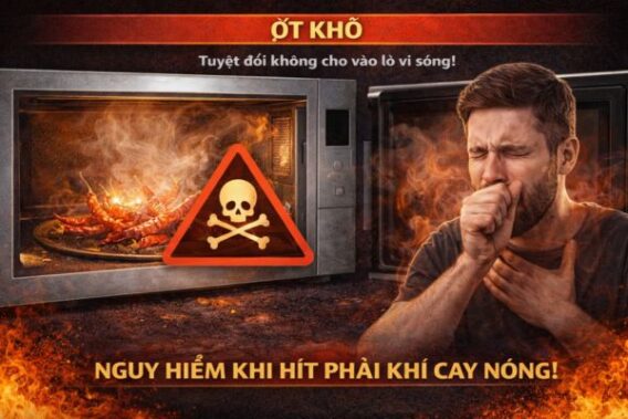 Những vật dụng không được cho vào lò vi sóng GrandX 5 Ớt khô