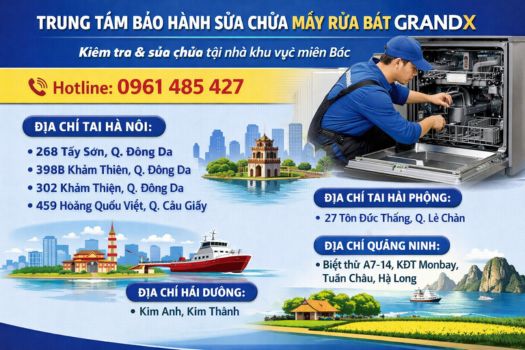 Trung tâm bảo hành và sửa máy rửa bát GrandX 1 Trung tâm bảo hành sửa chữa máy rửa bát GrandX tại Hà Nội