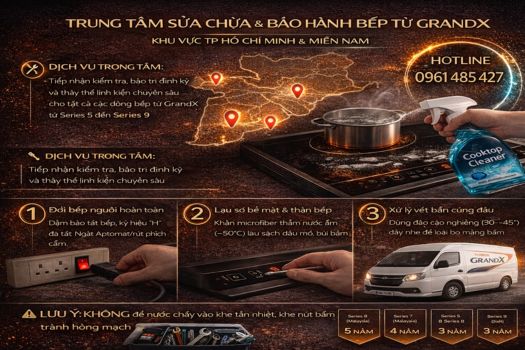 Trung tâm sửa chữa và bảo hành bếp từ GrandX 1 Trung tâm sửa chữa và bảo hành bếp từ GrandX tại khu vực Tp Hồ Chí Minh và miền Nam