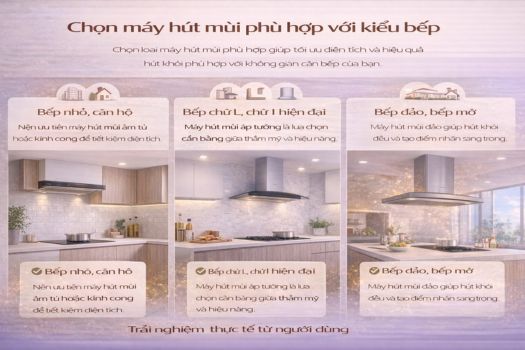 Máy hút mùi GrandX loại nào tốt? Top 5 hút mùi tốt hiện nay 6 Xác định không gian và kiểu bếp