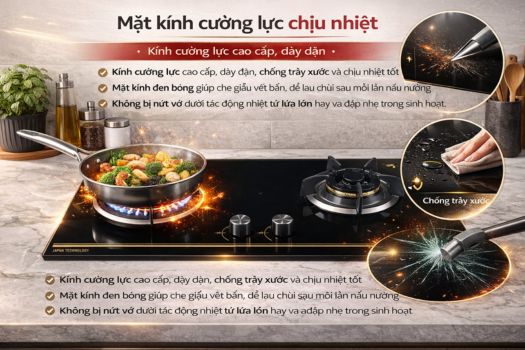 chất liệu bếp gas grandx