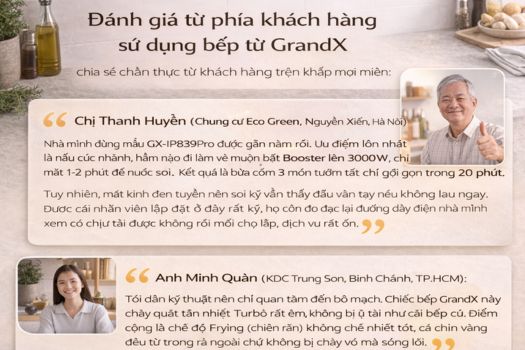 Đánh giá bếp từ GrandX có tốt không? 8 đánh giá của khách hàng về bếp tù grandx