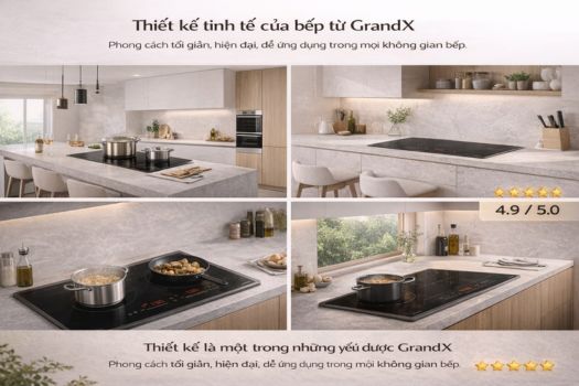 Đánh giá bếp từ GrandX có tốt không? 1 phong cách bếp từ grandx