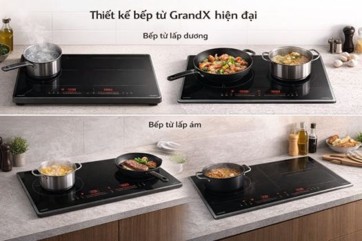 Đánh giá bếp từ GrandX có tốt không? 2 thiết kế bếp từ grandx